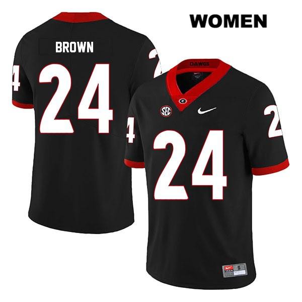 Georgia Bulldogs Women's Matthew Brown #24 NCAA Legend Authentic Black Nike Stitched College Football Jersey VQE5056SF